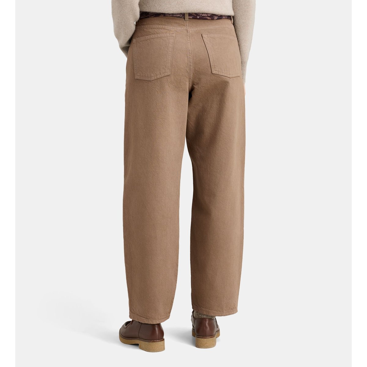 Pantalon droit omnya coton bio taupe, JODHPUR