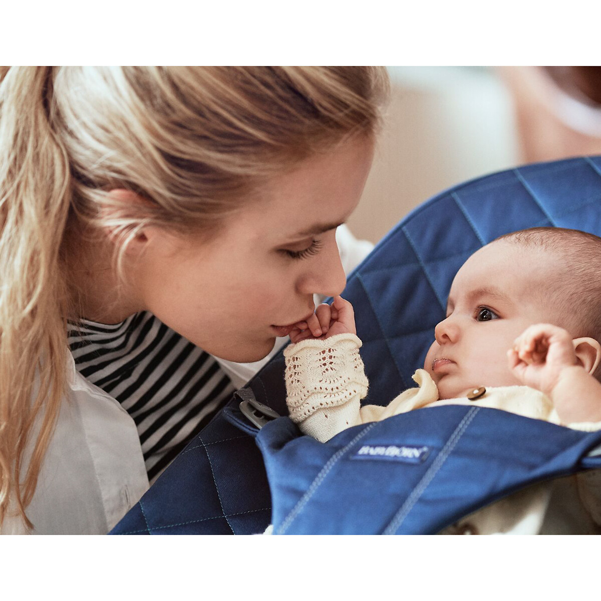 Transat bliss tissé matelassage classique bleu nuit, BABYBJORN