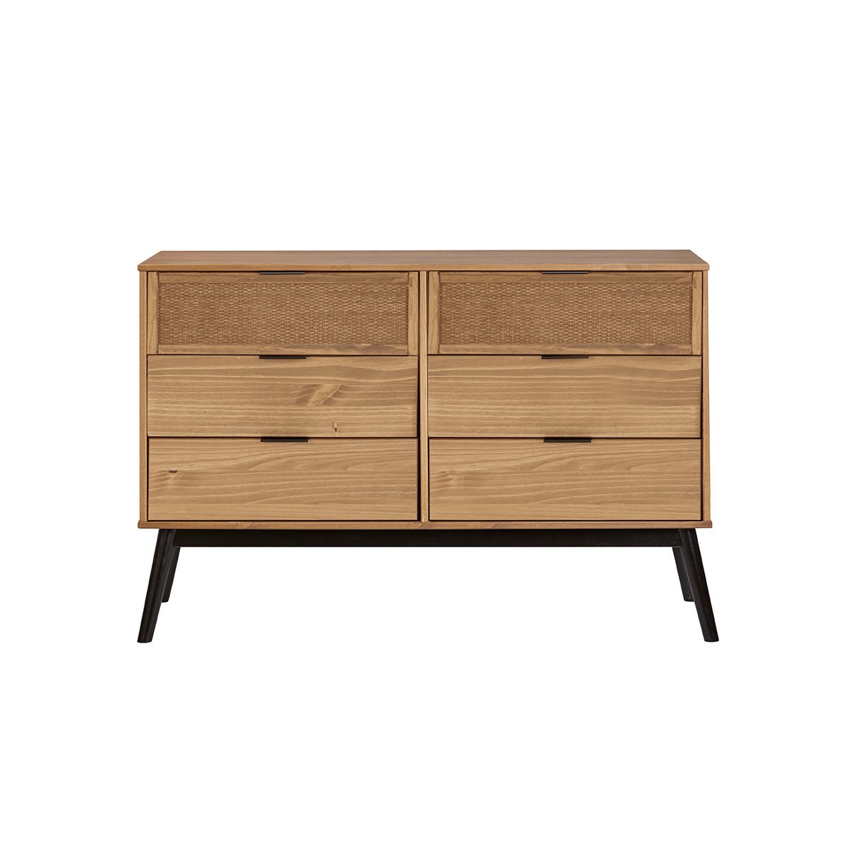 Commode 6 tiroirs 120 cm, ALBI bois, BOBOCHIC