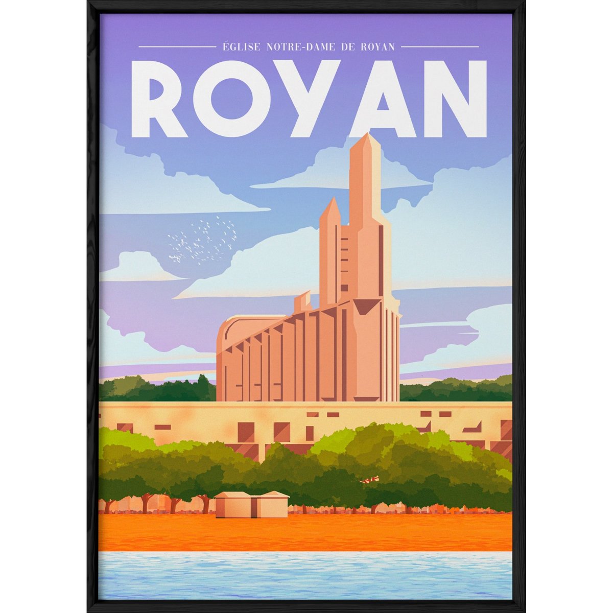 Affiche ville Royan blanc, L'AFFICHERIE