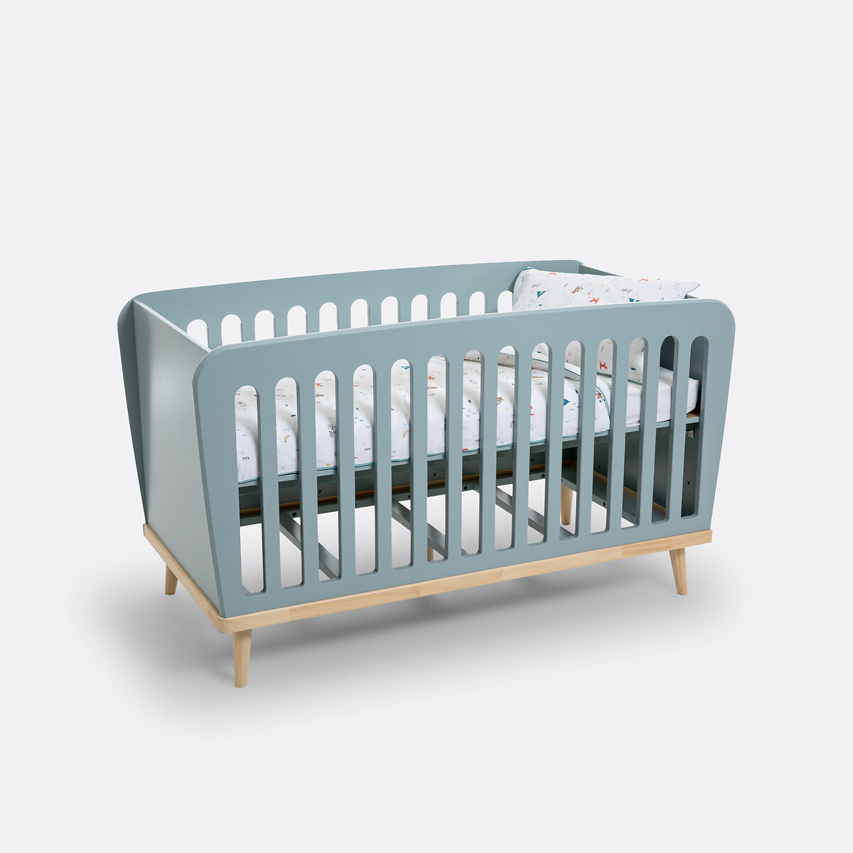 Lit bébé évolutif 3 en 1 JIMI bleu grisé, LA REDOUTE INTERIEURS