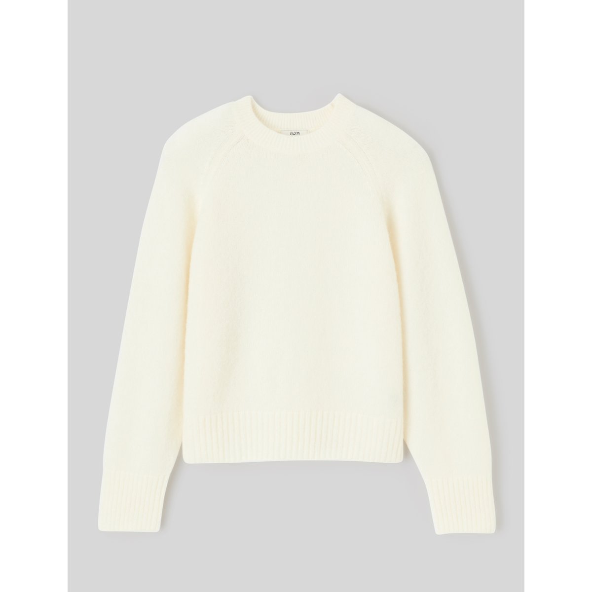 Pull col rond premium blanc écru, BZB