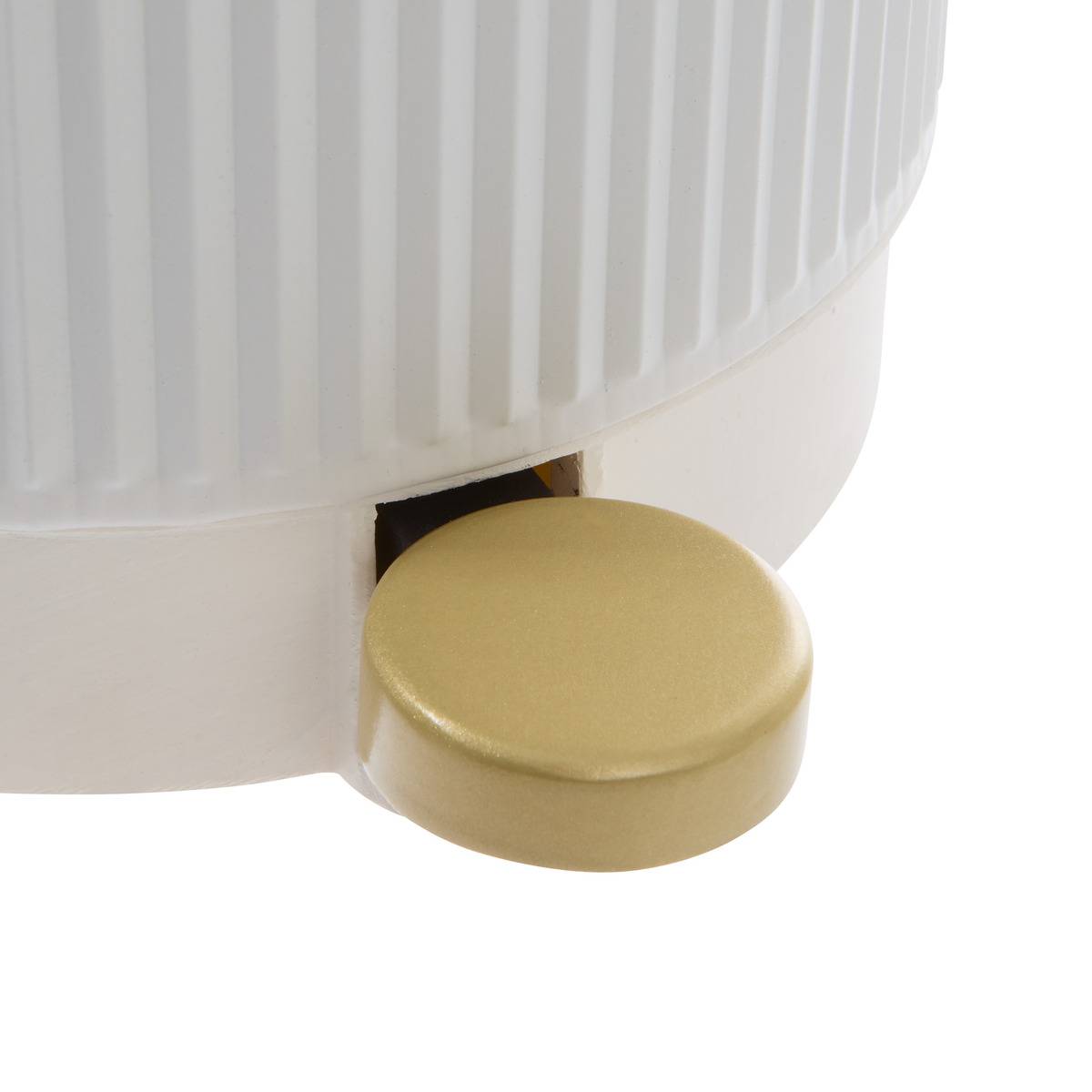 Poubelle ronde SOLIS blanc, 5FIVE SIMPLY SMART