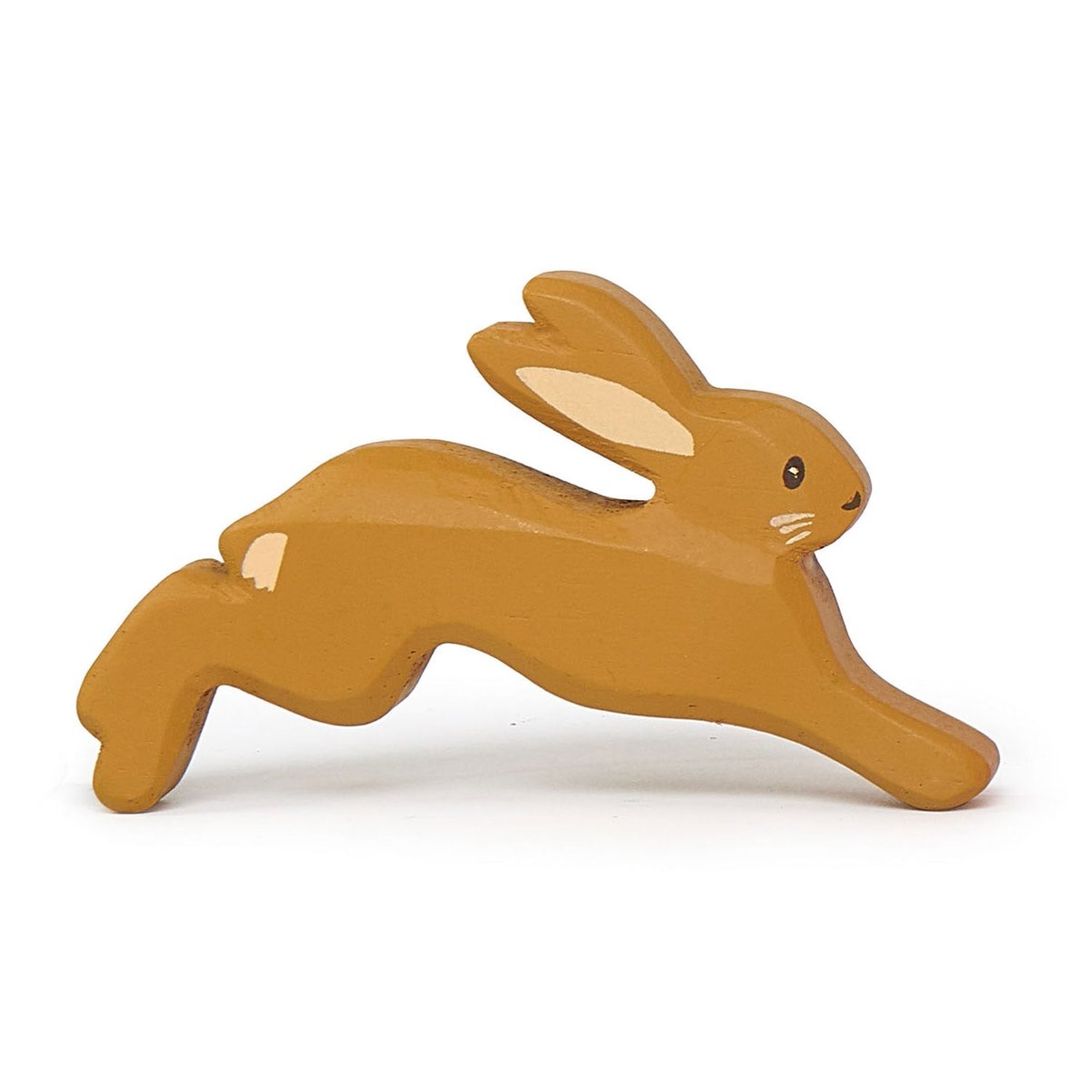 Figurine Lièvre en bois marron, TENDER LEAF TOYS