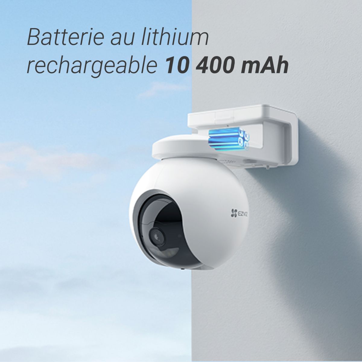 Caméra de surveillance EB8 4K + panneau solaire couleur unique, EZVIZ