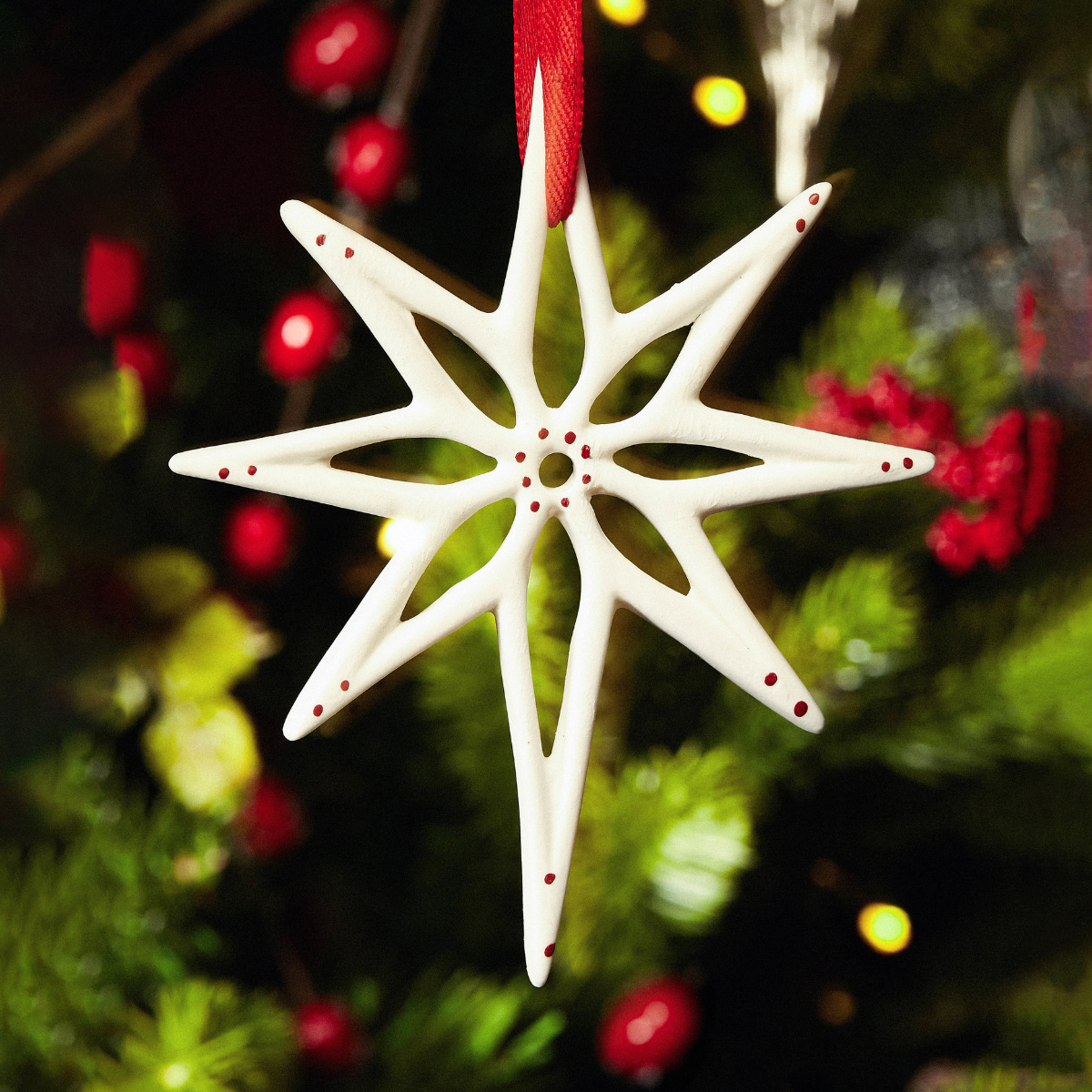 Suspension de noël décorative en grès H13 noir, SIA DECO
