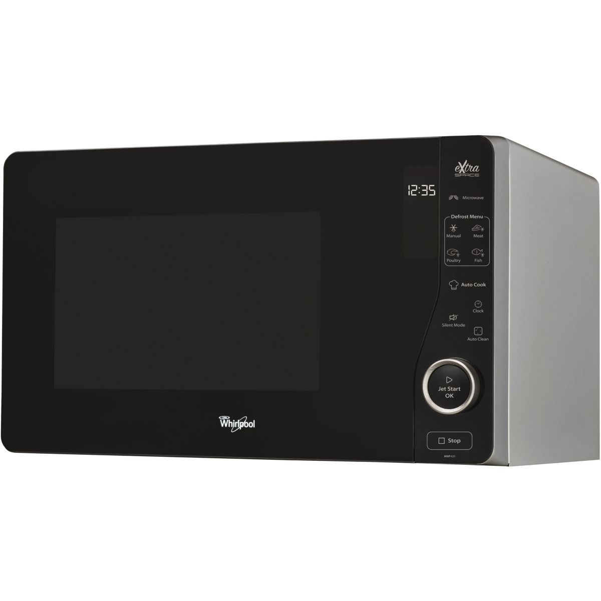 Micro ondes MWF420SL extraspace silver, WHIRLPOOL
