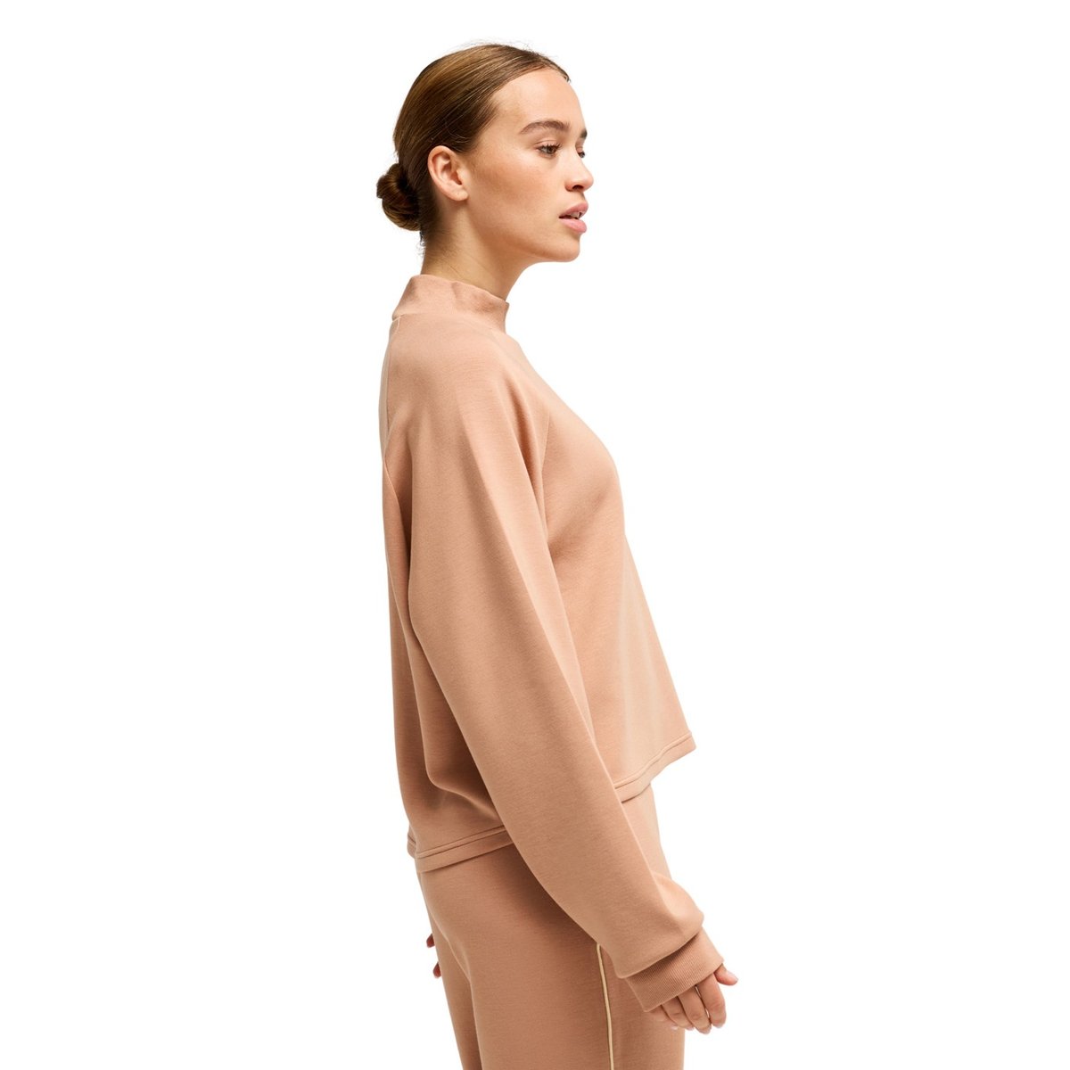 Sweatshirt de sport RISE & VIBE SWEET HIGH NECK. marron cafe au lait, ROXY