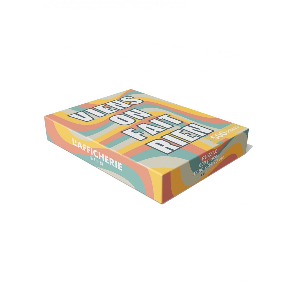 Puzzle 'Viens on fait rien'   500 pièces blanc, L'AFFICHERIE