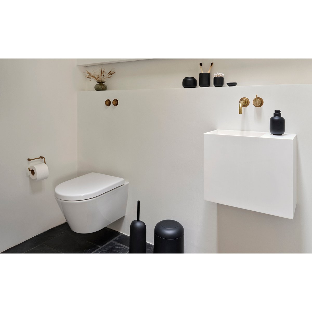 Gobelet pour brosse à dents SENSU noir, ZONE DENMARK