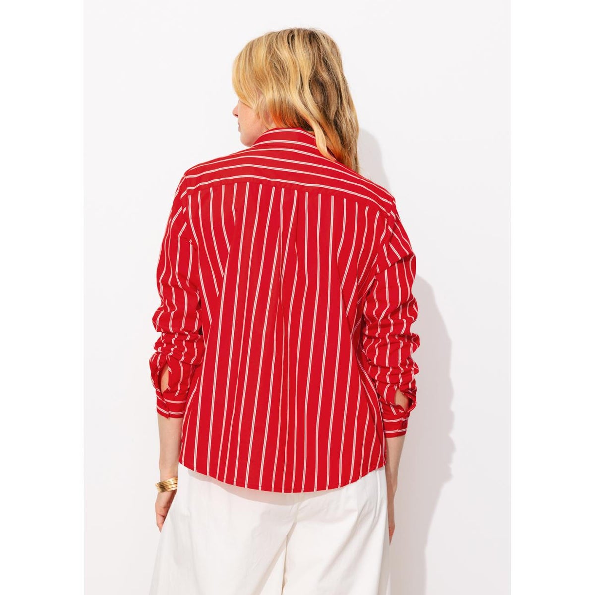 Chemise rayée rayé rouge, PROMOD