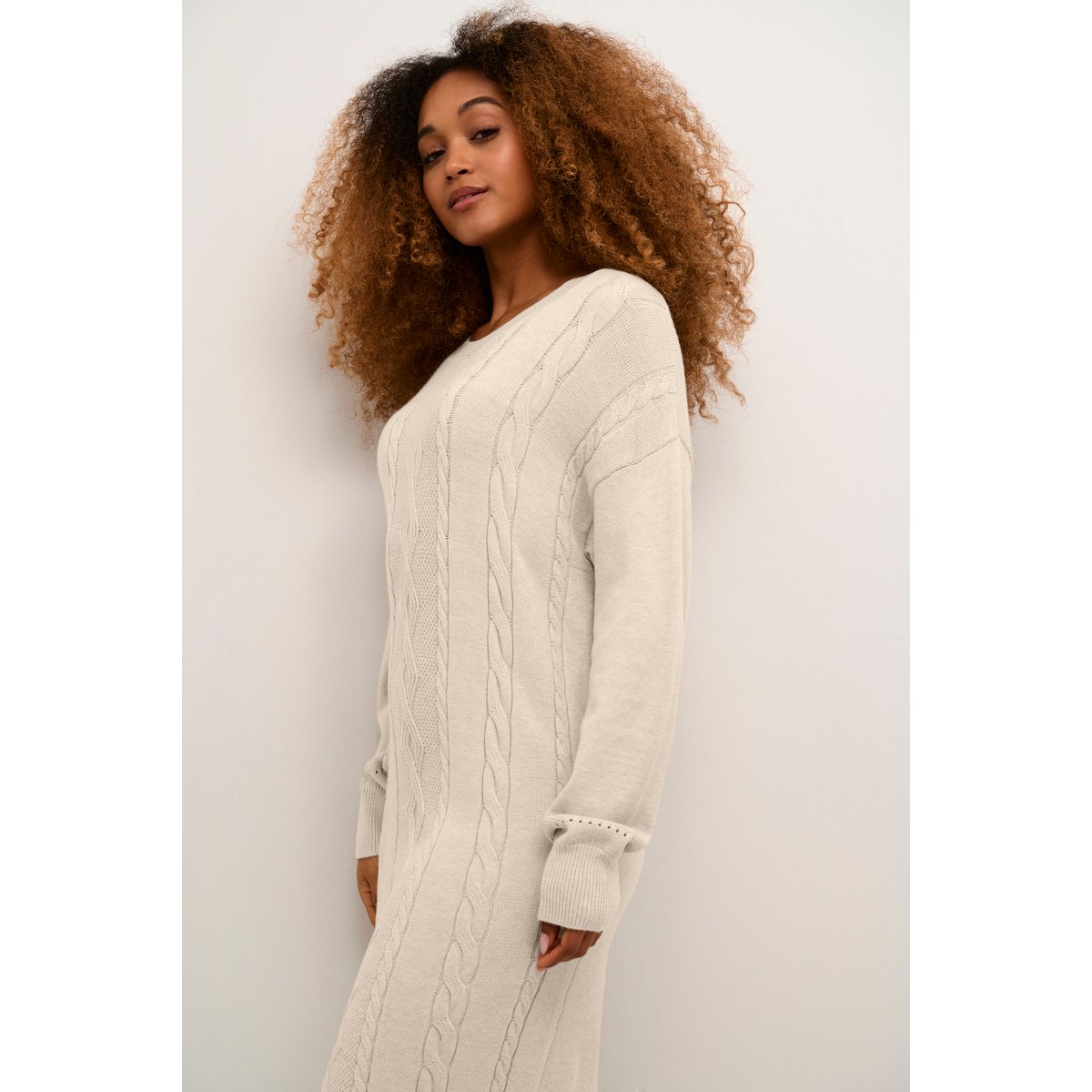 Robe beige oatmelange, CREAM