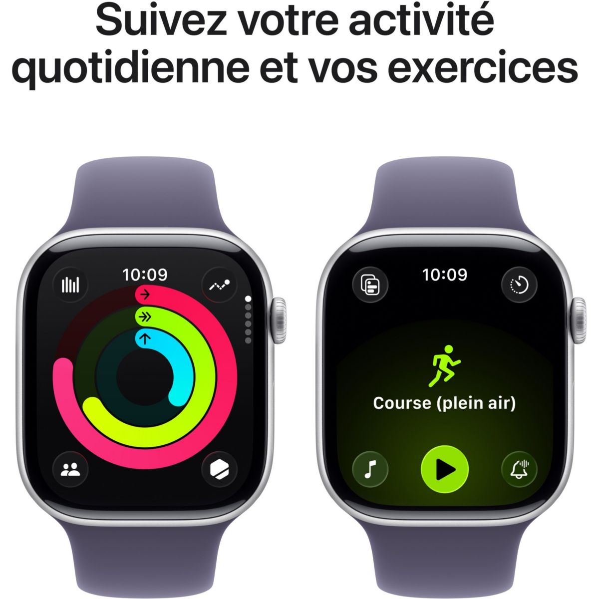 Montre connectée 46mm Alu Arg / Violet Serie 11 S/M Cellular gris, APPLE