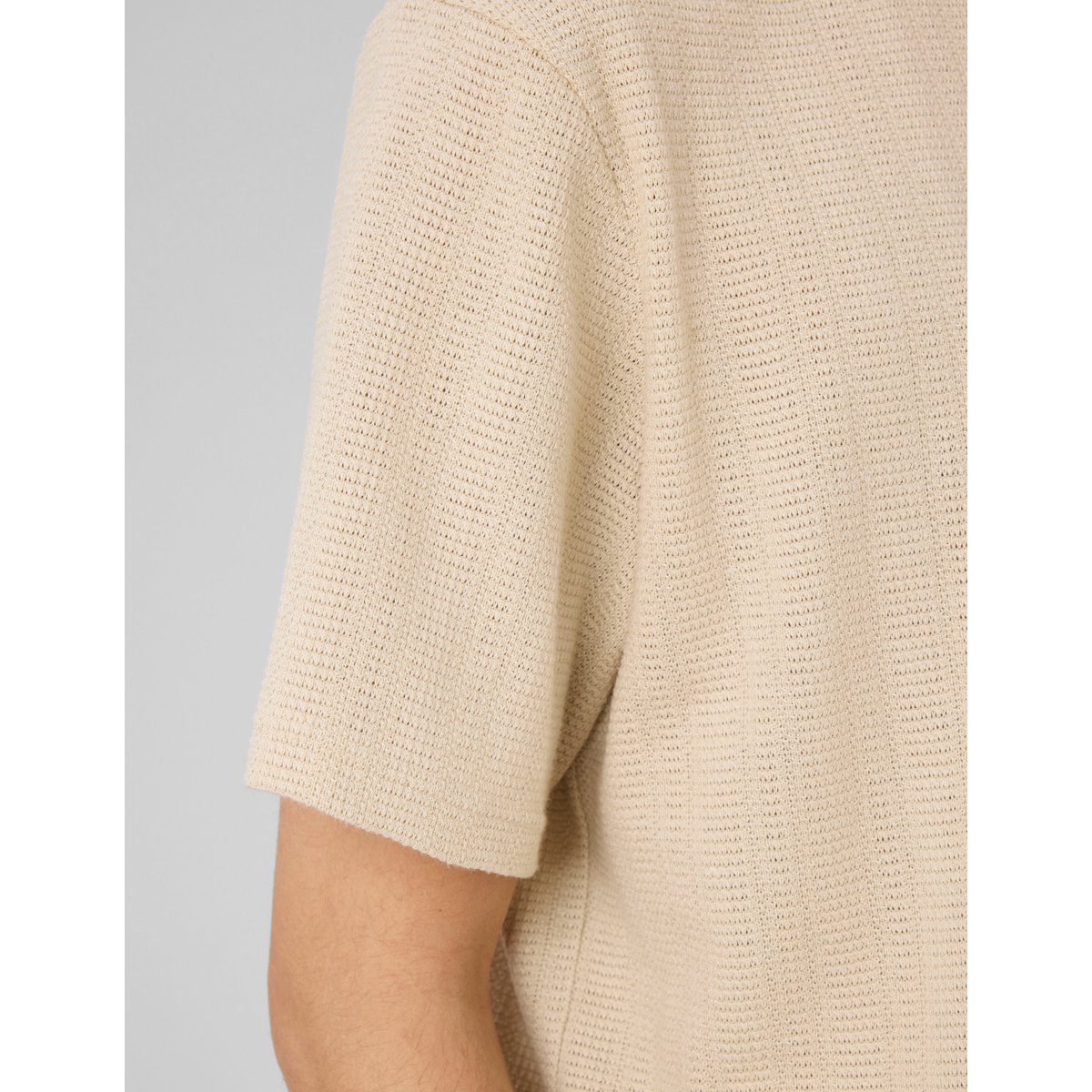 T-shirt matière fantaisie blanc cassé, BZB