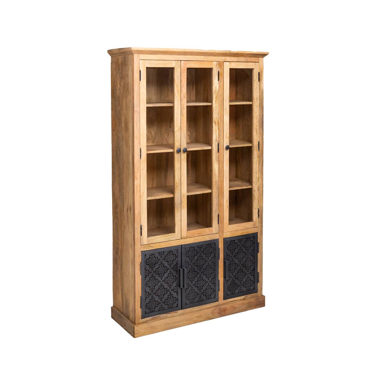 Vaisselier en bois de manguier SAHARA noir, MADE IN MEUBLES