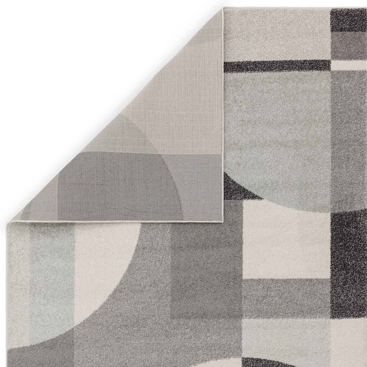 Tapis tissé plat moderne BIBO gris, NOVATREND