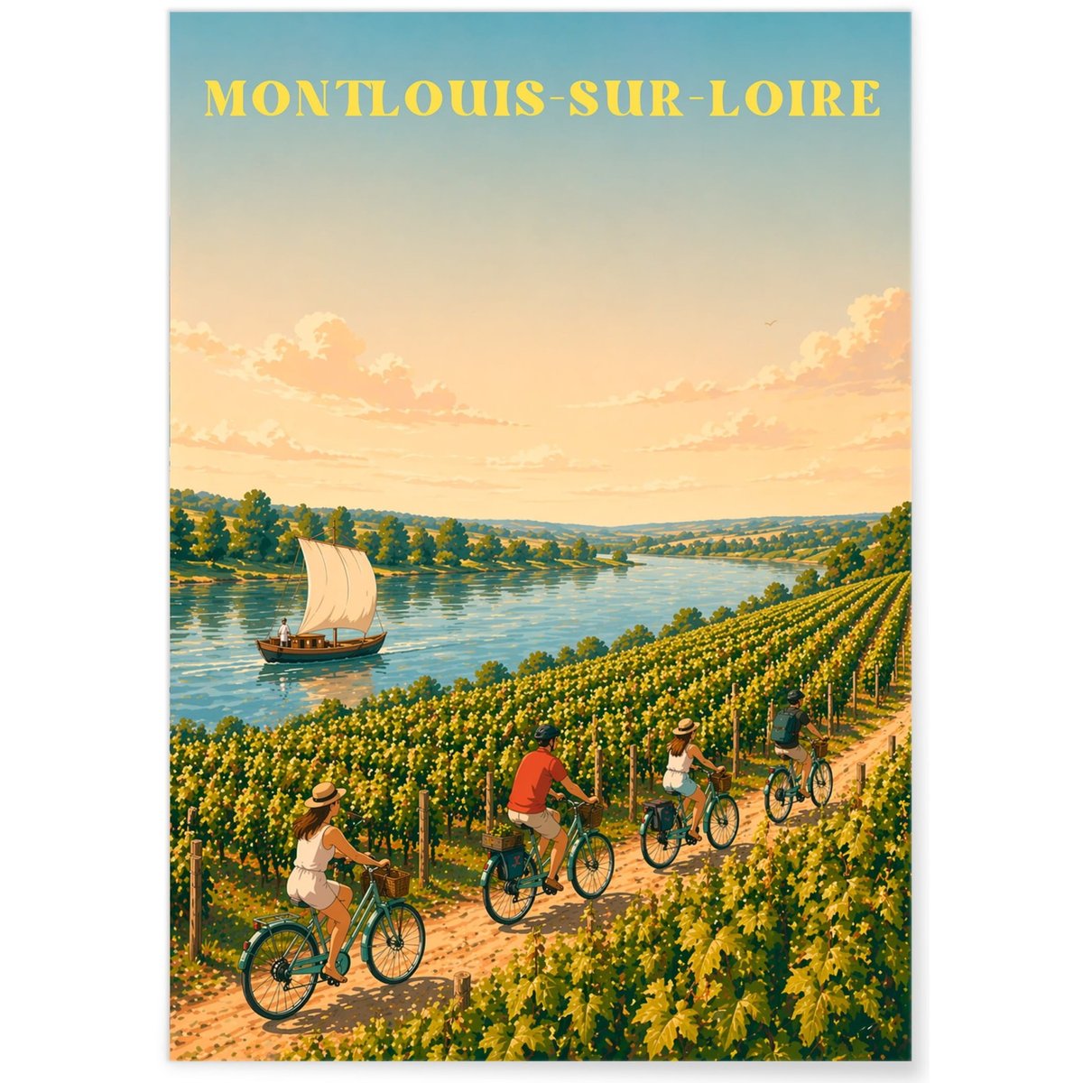Affiche Montlouis-sur-Loire blanc, L'AFFICHERIE