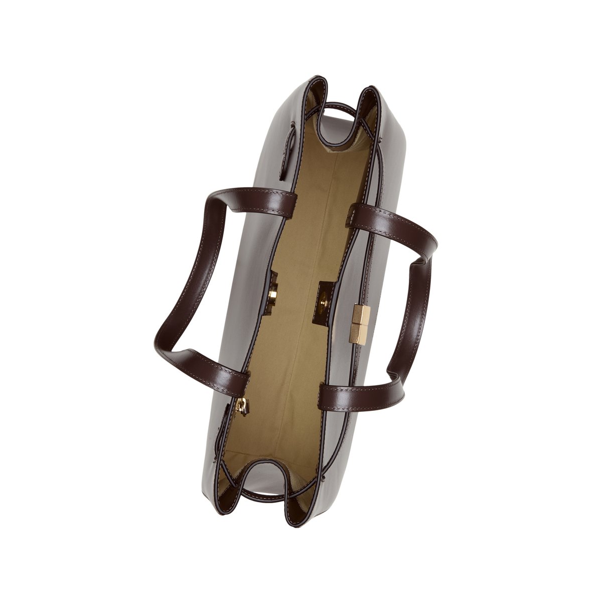 Shopper en cuir de vache noble marron foncé, MARC O'POLO