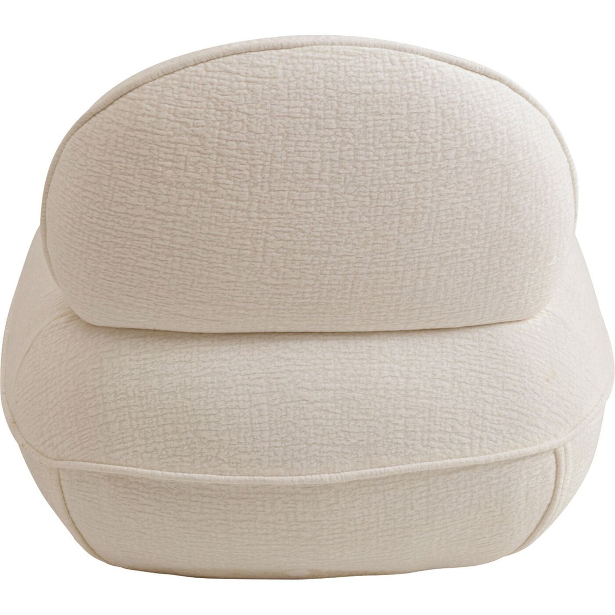 Fauteuil en polyester texturé, KUMO crème, KARE DESIGN