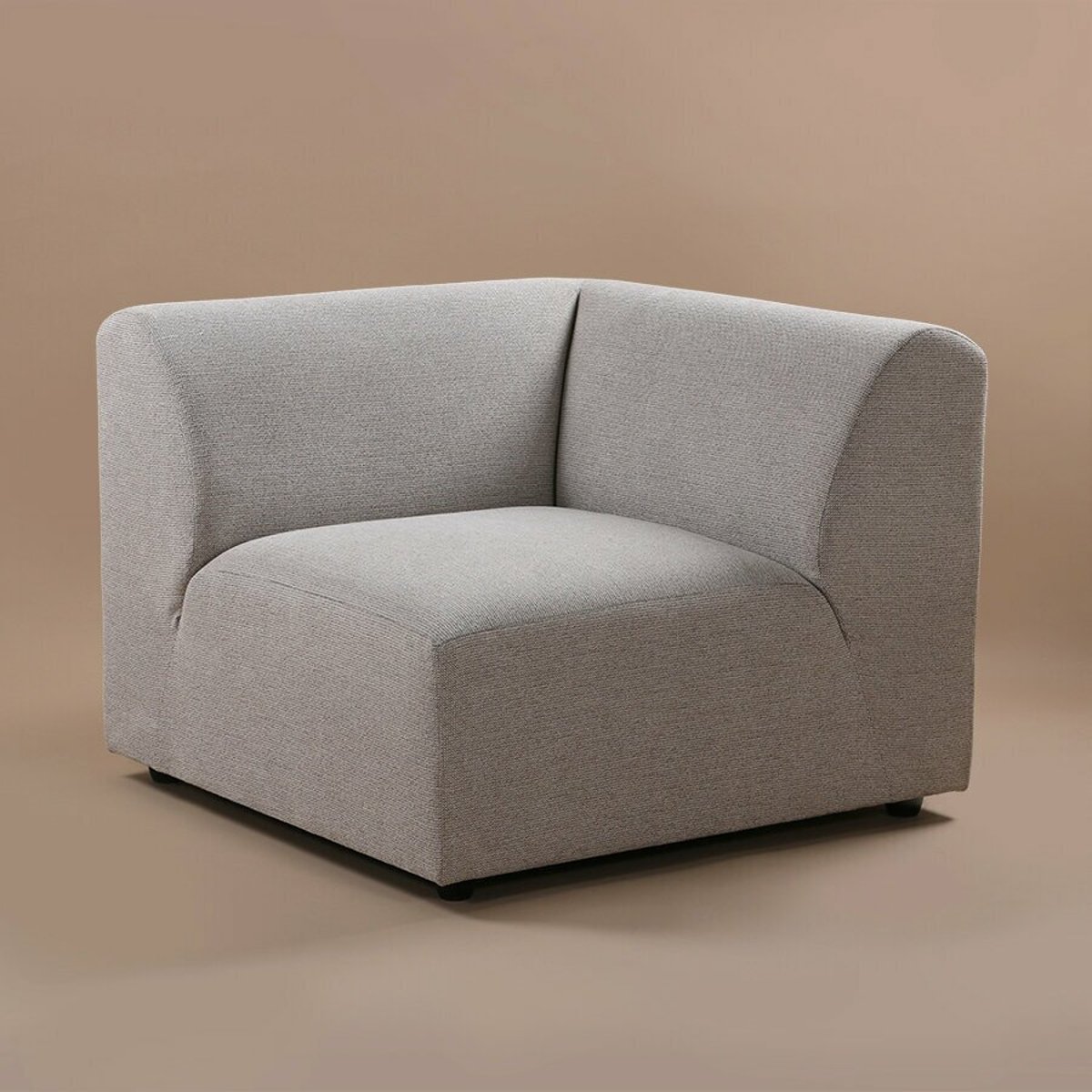Module d'angle droit en tissu Jax gris clair, HK LIVING