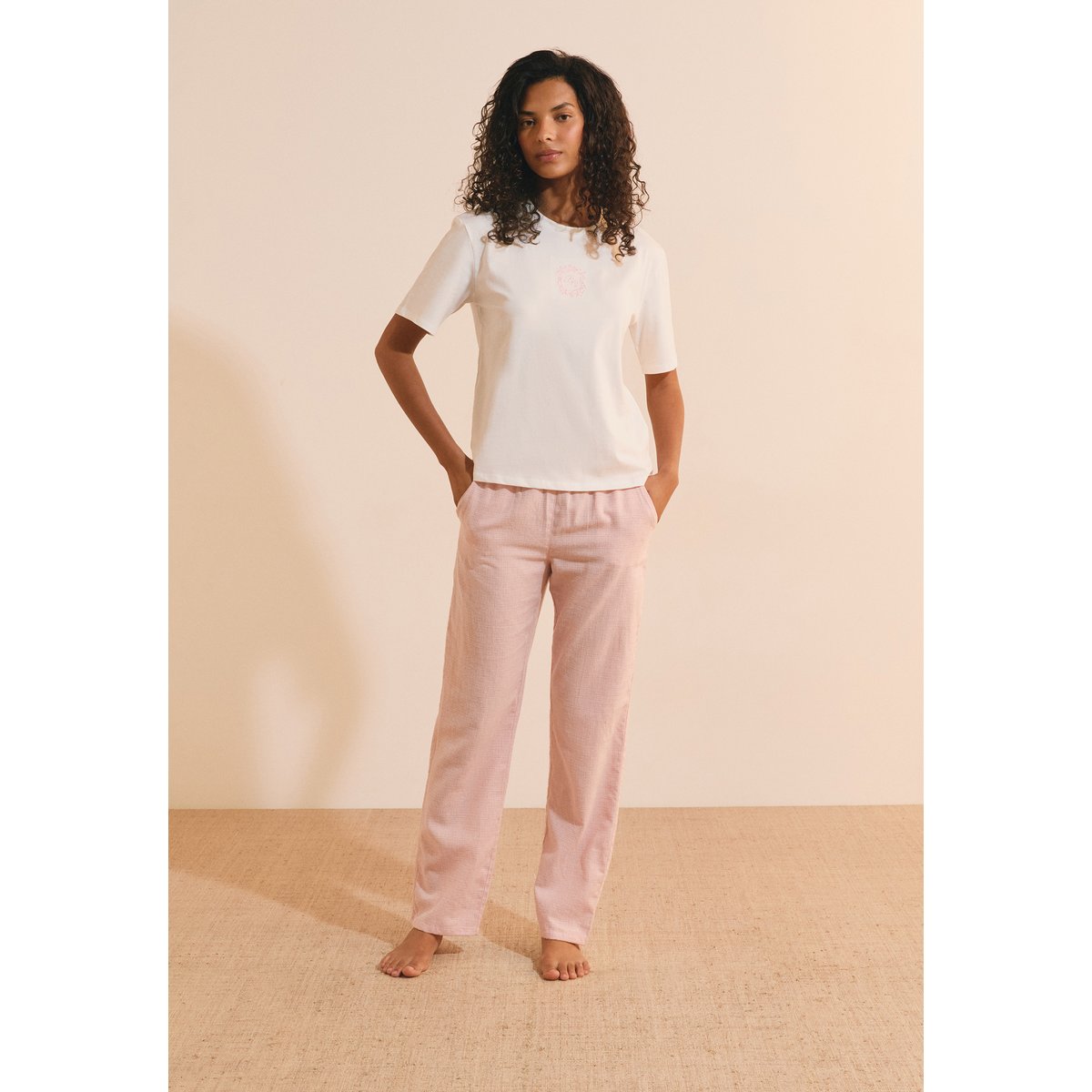 ETAM 3 PIECES ROSI - PYJAMA 3 PCS rose, ETAM