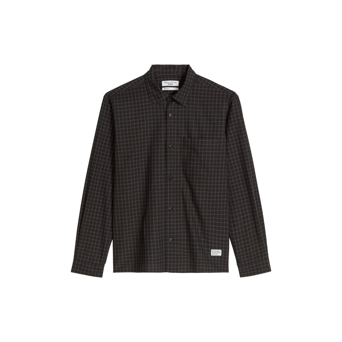 Chemise coupe classique en popeline de coton bio à carreaux bleu, MARC O’POLO DENIM
