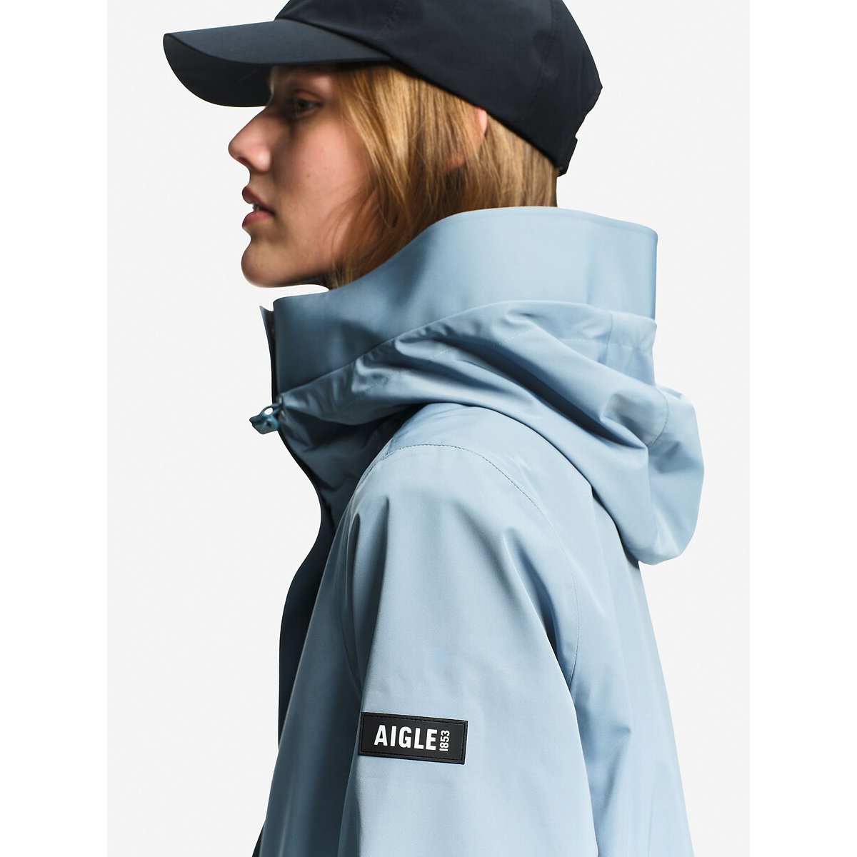 Parka longue MTD®, à capuche bleu gris, AIGLE