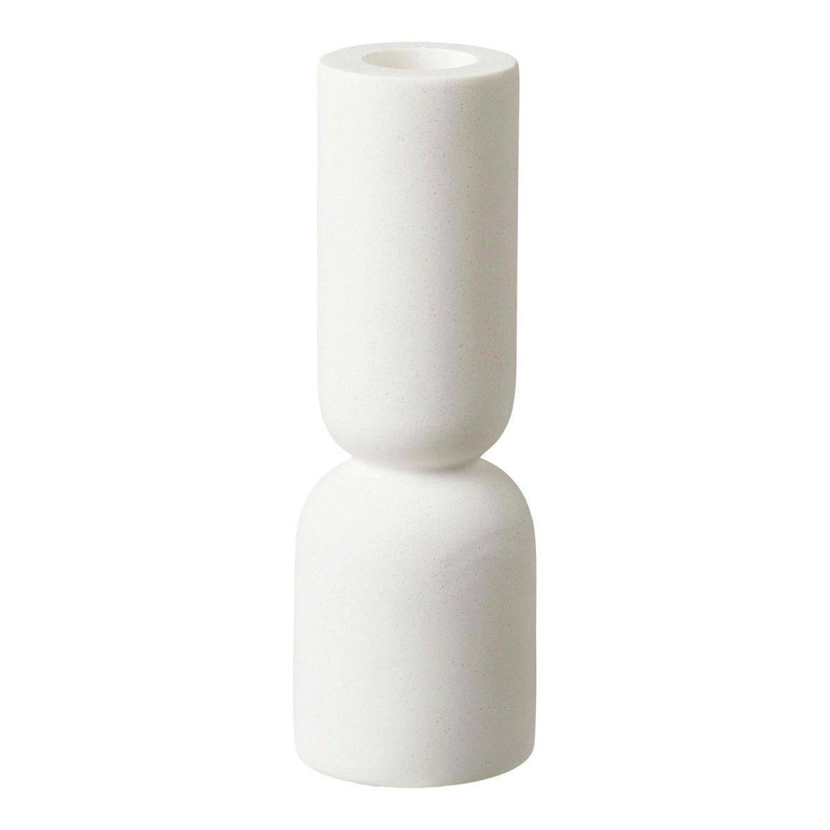 Bougeoir blanc design (2 formes assorties) blanc, PIER IMPORT