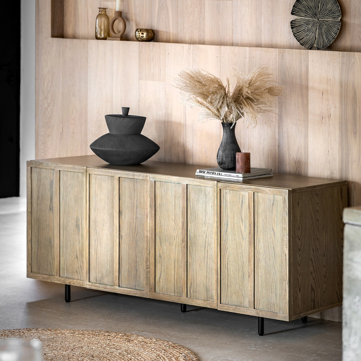 Pasco Panelled Wood Sideboard light wood, ÉDITÉ