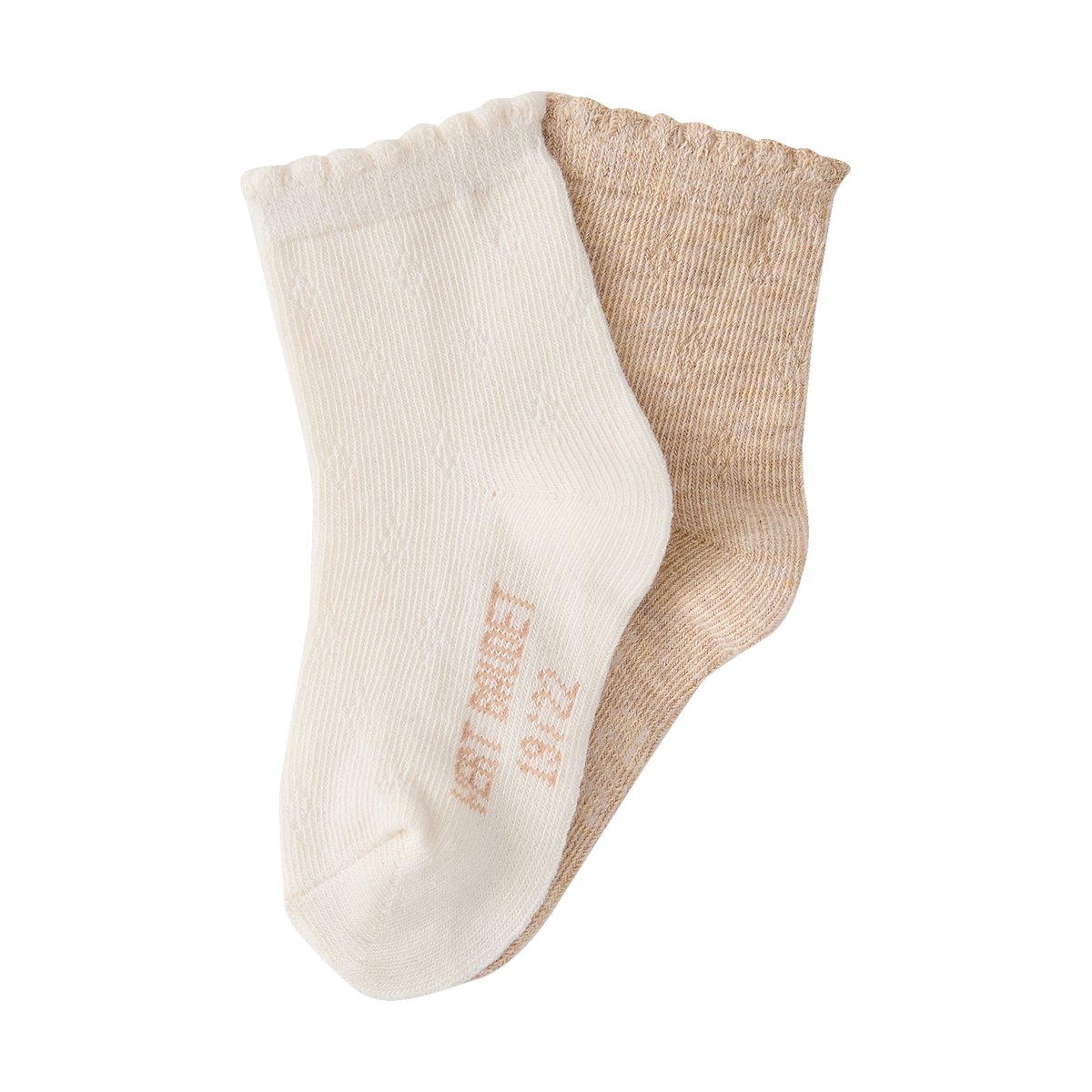 Lot de 2 chaussettes écru, VERTBAUDET