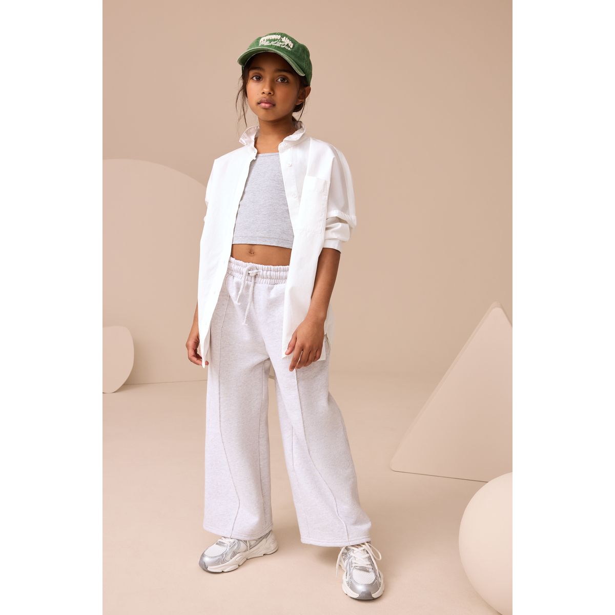 Pantalon de jogging coupe large gris, NEXT