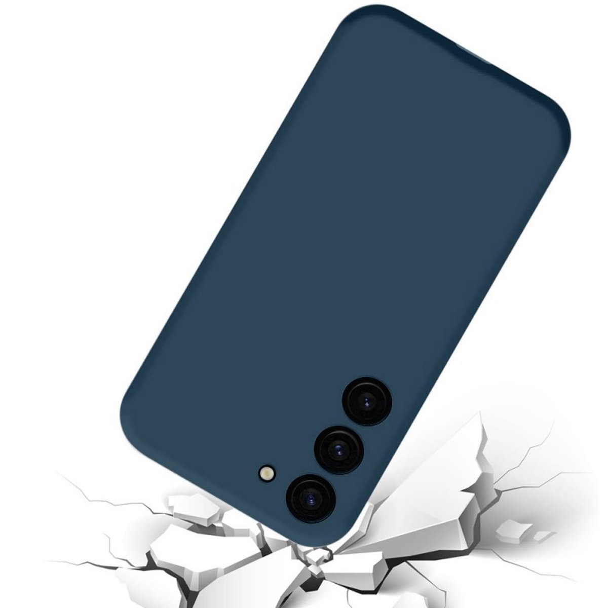 Coque Galaxy S23 antichoc + 2 vitres bleu, EVETANE