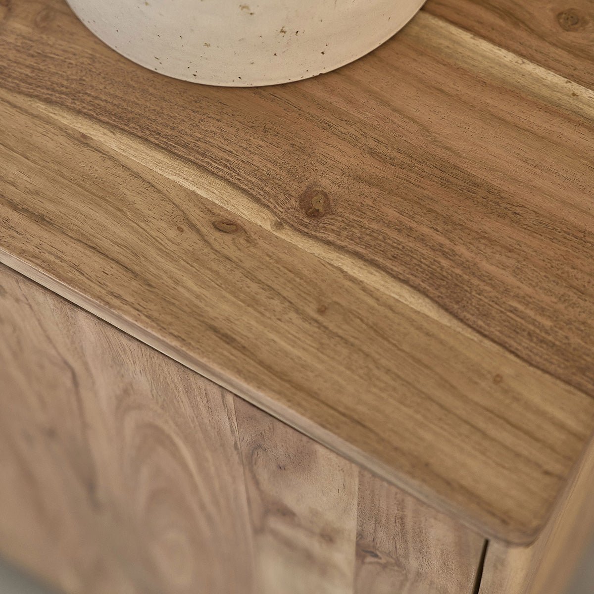 Buffet 2 portes en acacia massif 100 cm SAMSO couleur unique, BERAH GETAH