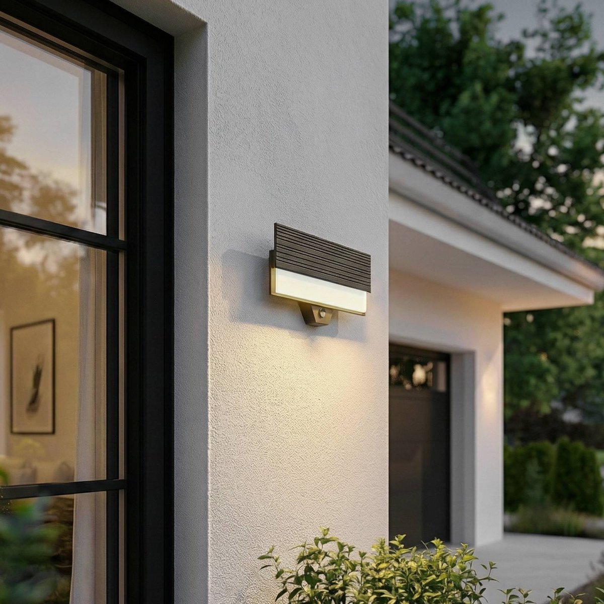 Applique extérieure en aluminium moderneLED anthracite, blanc, LUCANDE
