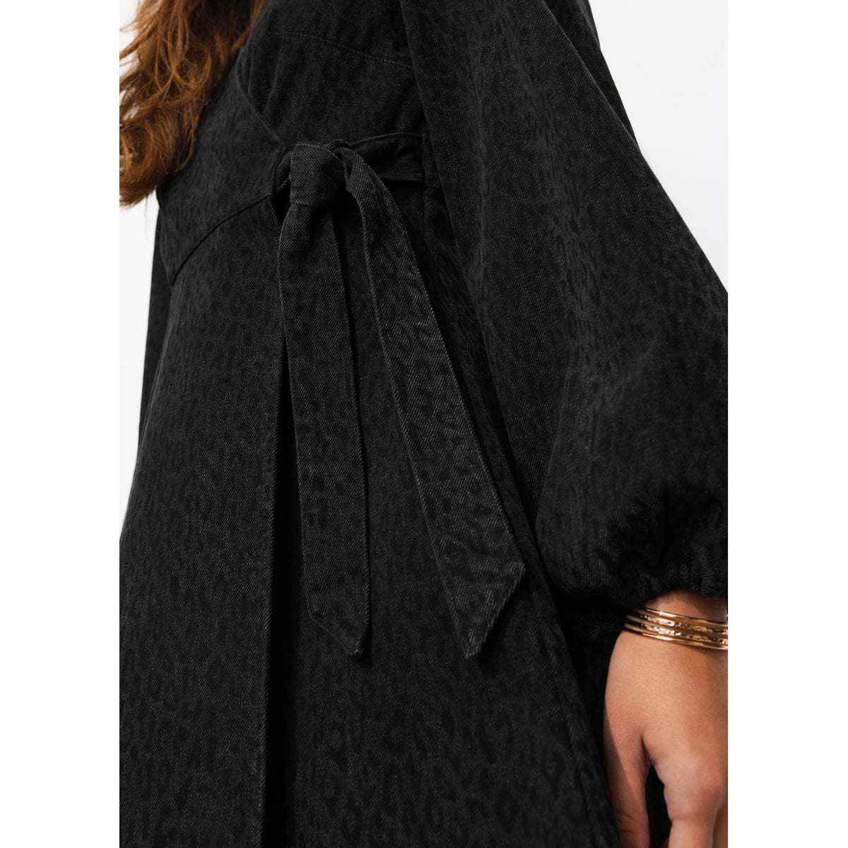 Robe portefeuille léopard imprimé noir, PROMOD