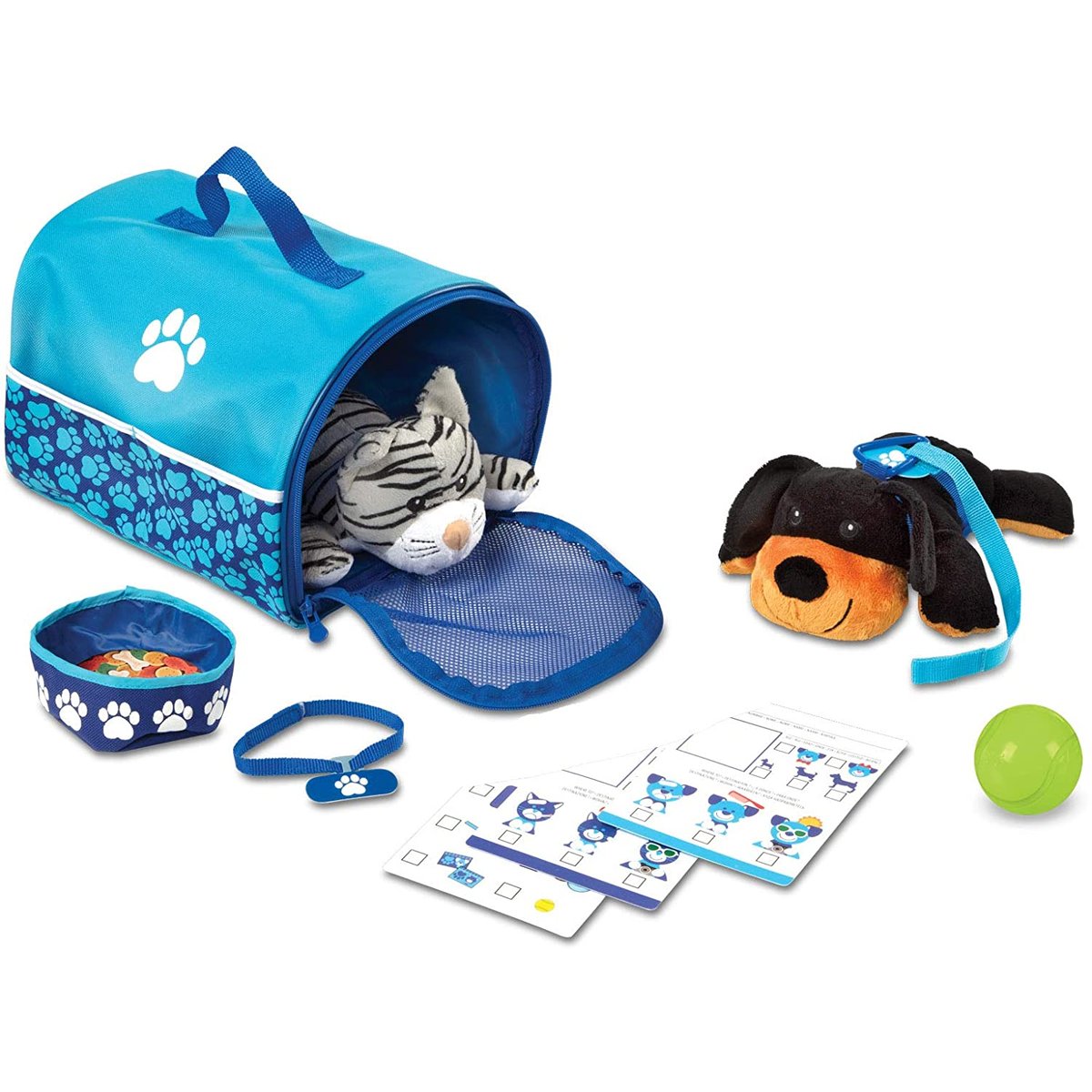 Kit de voyage animal domestique bleu, MELISSA & DOUG