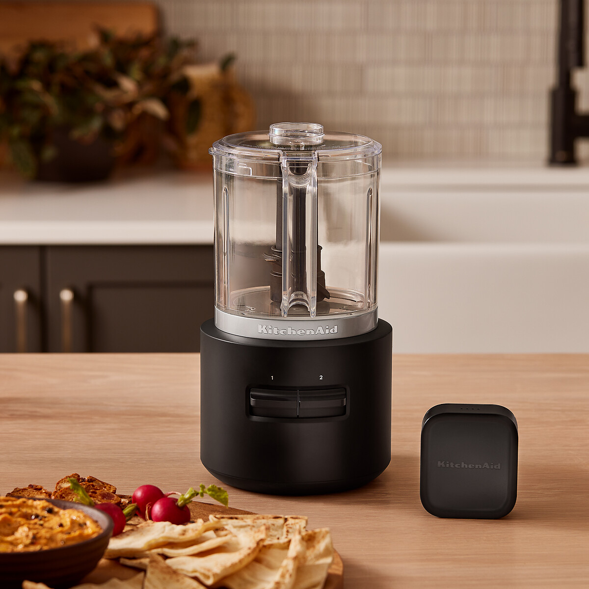 Go Cordless Food Chopper & Battery - 5KFCR531 black, KITCHENAID