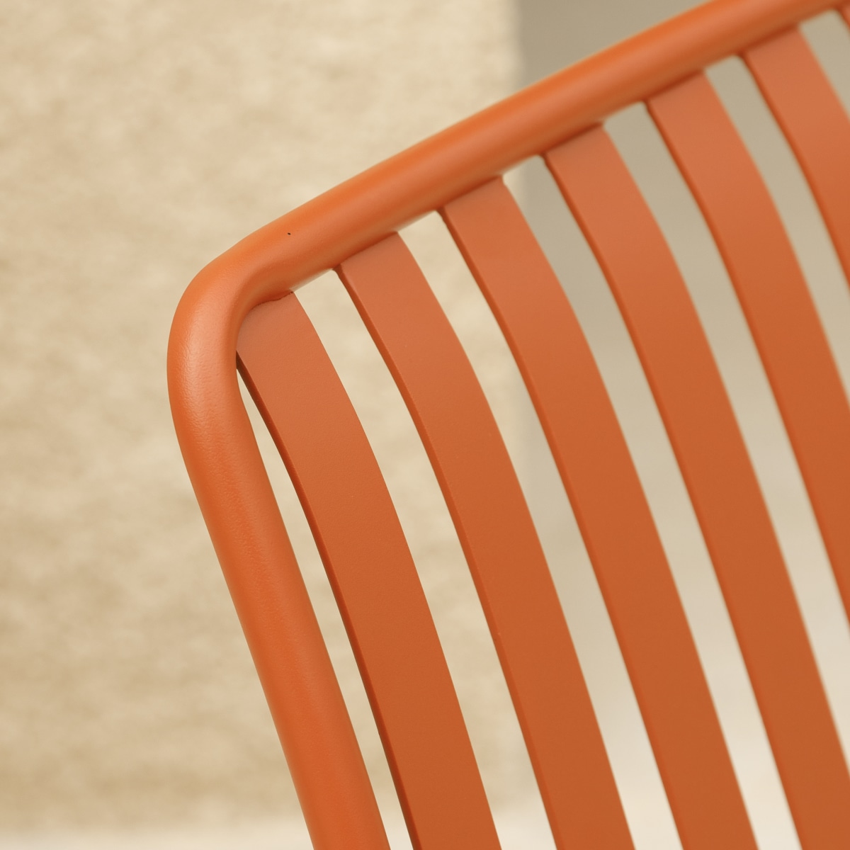 Banc de jardin en Métal, GABY orange, TIKAMOON