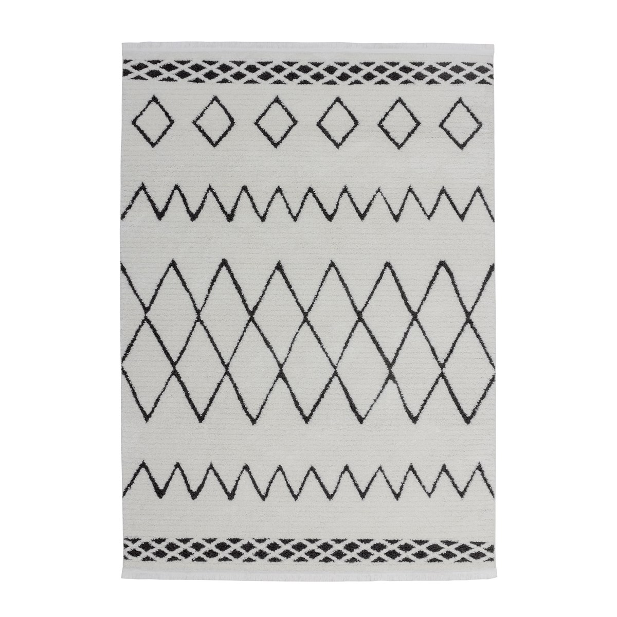 Tapis salon et chambre style berbère FES blanc, NOVATREND