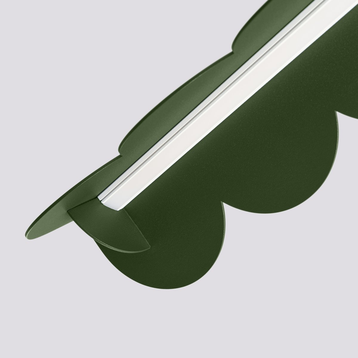 Suspension Aluminium Vert Olive LED 1 Biscuit vert olive, EDEN