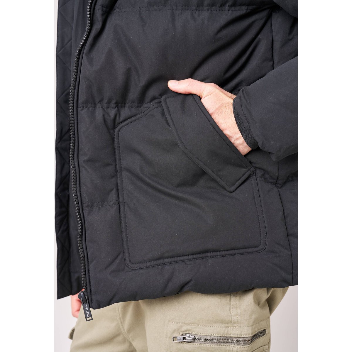 Parka épaisse homme décontractée CHICAGO black, DEELUXE