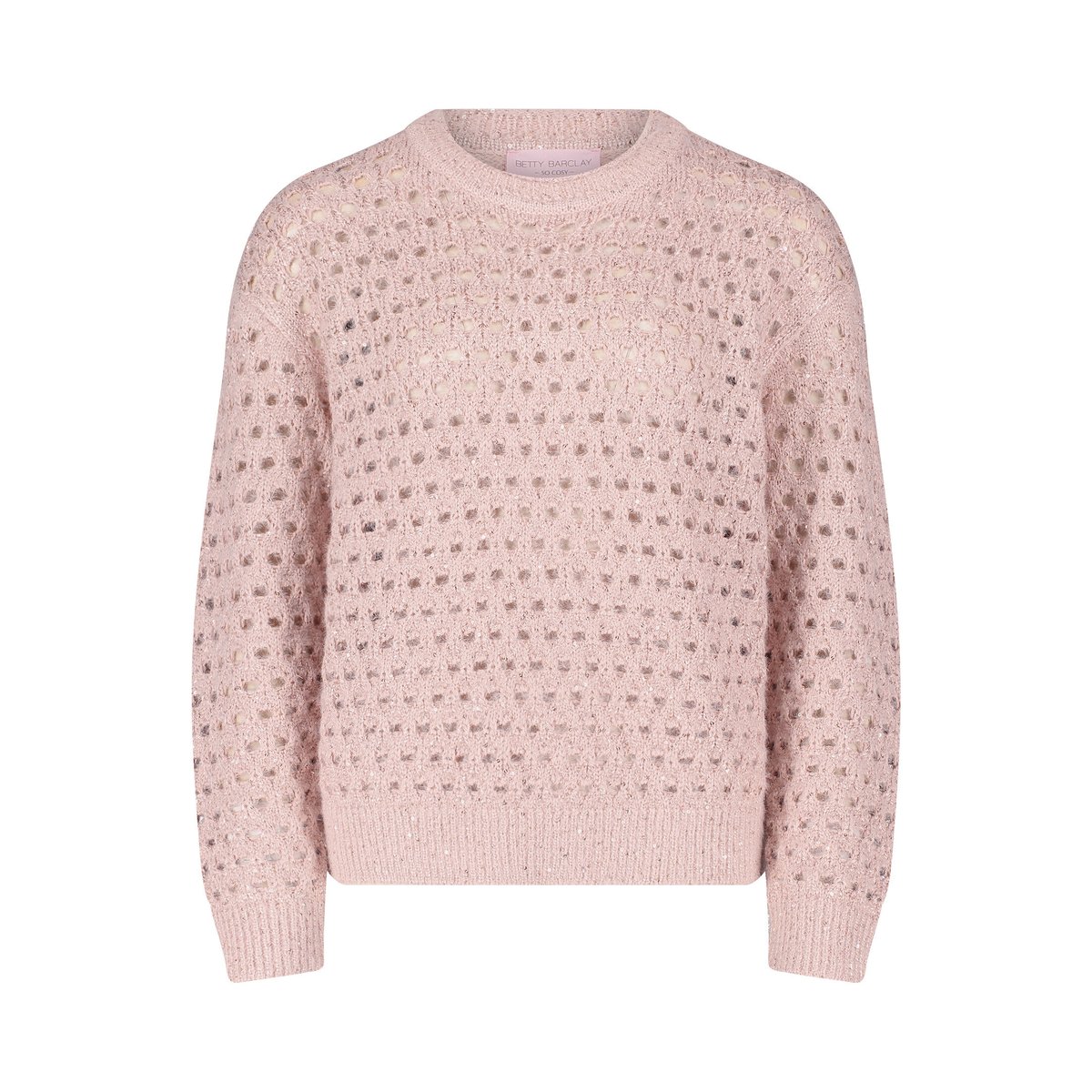 Pull-over en maille à teneur en fil fantaisie pale mauve, BETTY BARCLAY