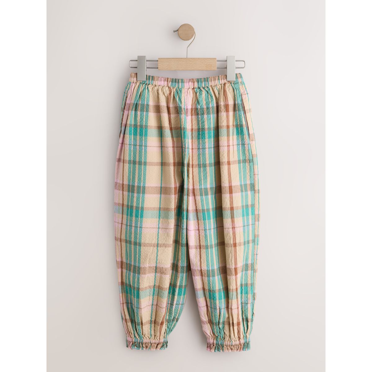 Pantalon à revers carreaux roses/verts, NEXT