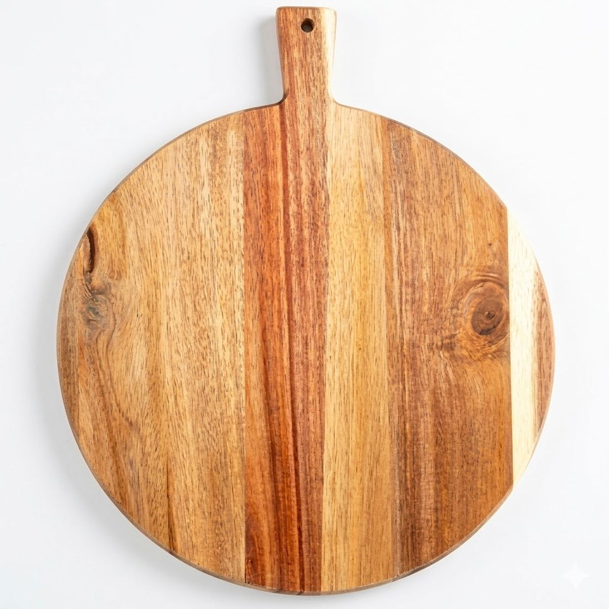 Planche à découper ronde en bois d'acacia 33x33x40cm bois, WADIGA