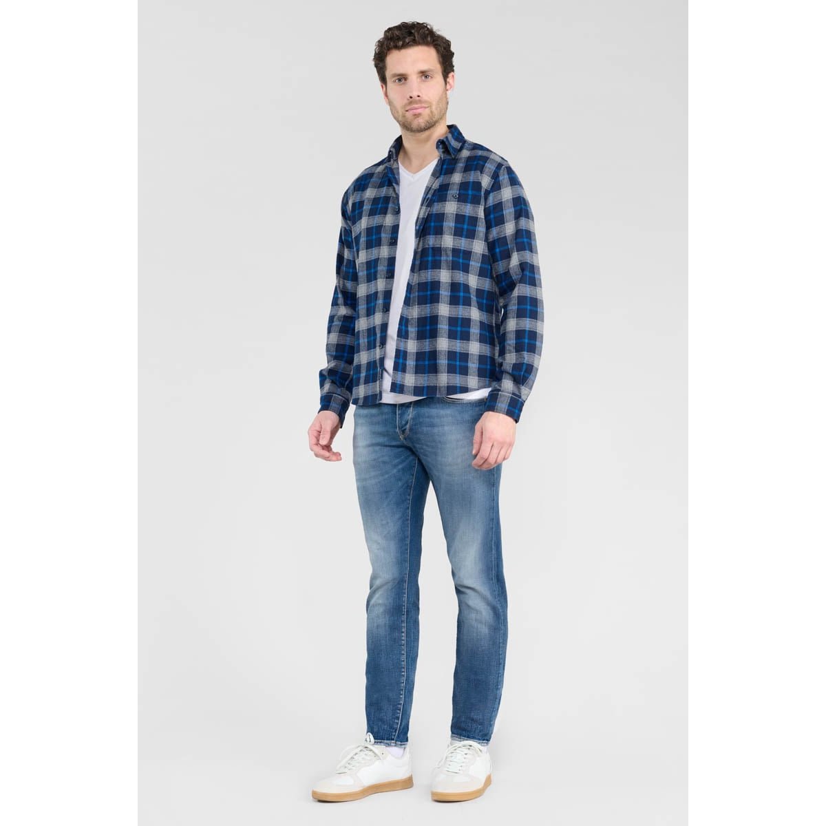 Jeans slim stretch 700/11, longueur 34 blue, LE TEMPS DES CERISES