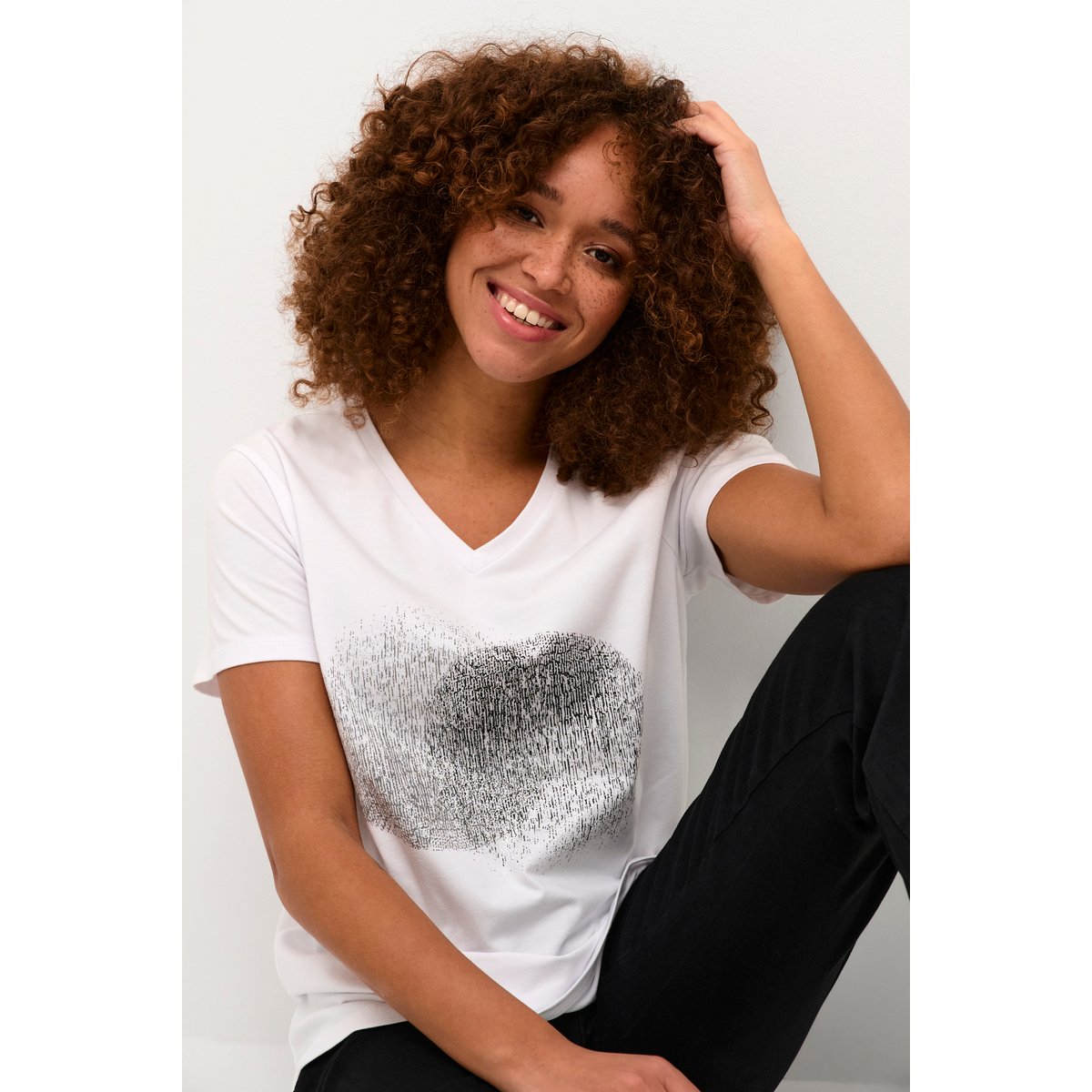 T-shirt blanc optical white, KAFFE