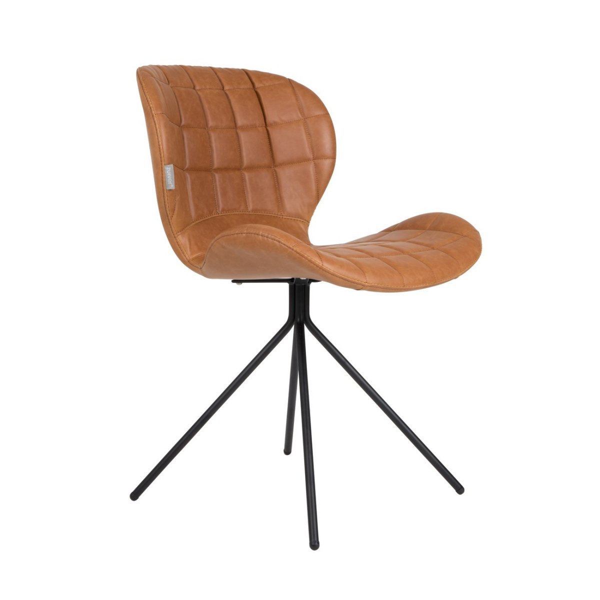 Lot de 2 chaises design en simili cuir - OMG marron, ZUIVER