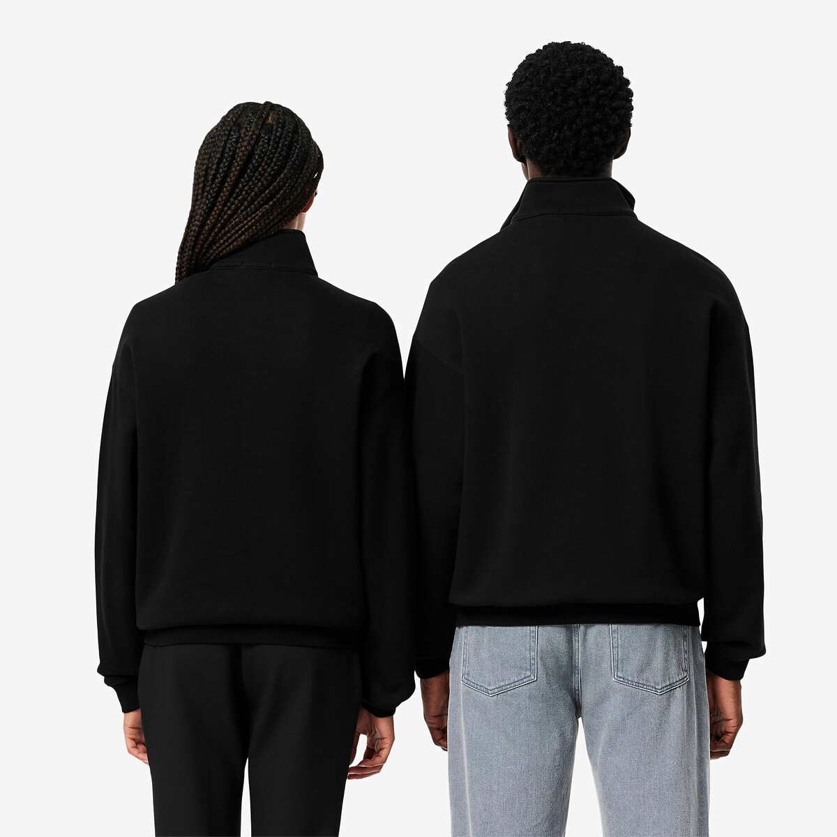 Loose Fit Sweatshirt with Half Zip black, LACOSTE