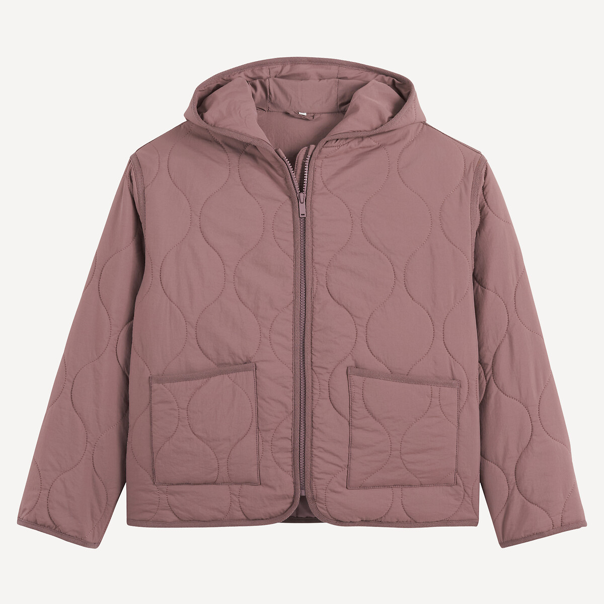 Doudoune légère à capuche rose taupe, LA REDOUTE COLLECTIONS