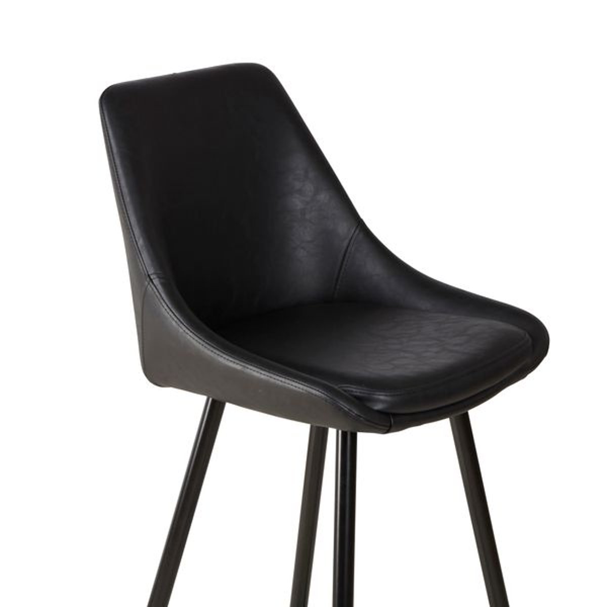 Chaise snack en PU noir, ZAGO